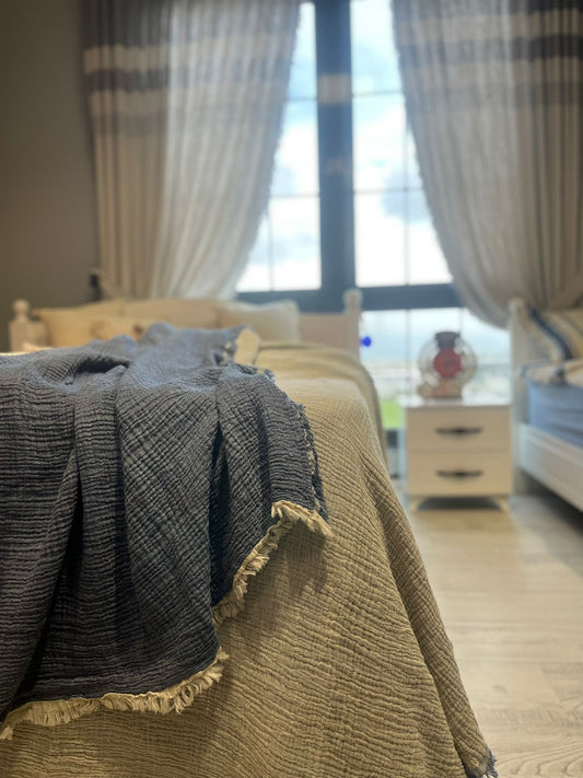 Kea XXL - Musselin-Decke 4-lagig