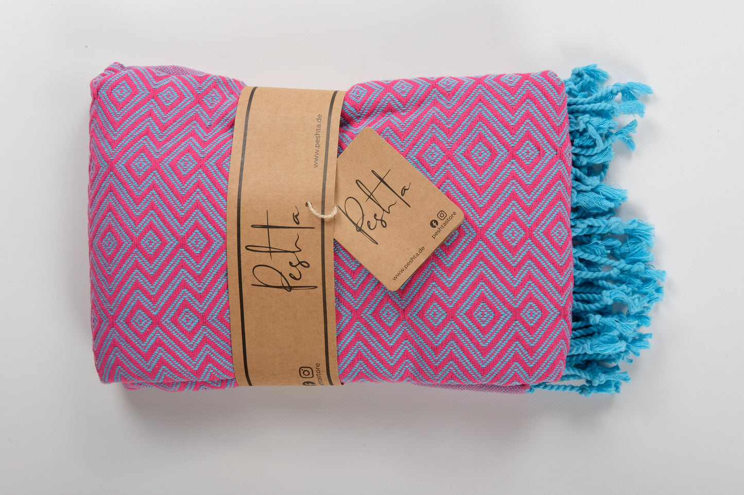 Luahoko - Strandtuch mit Rauten & Streifen