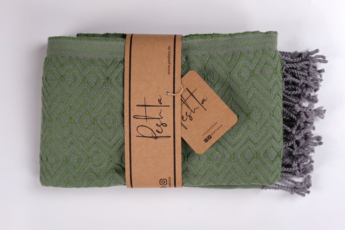 Luahoko - Saunatuch / Strandtuch mit Rauten