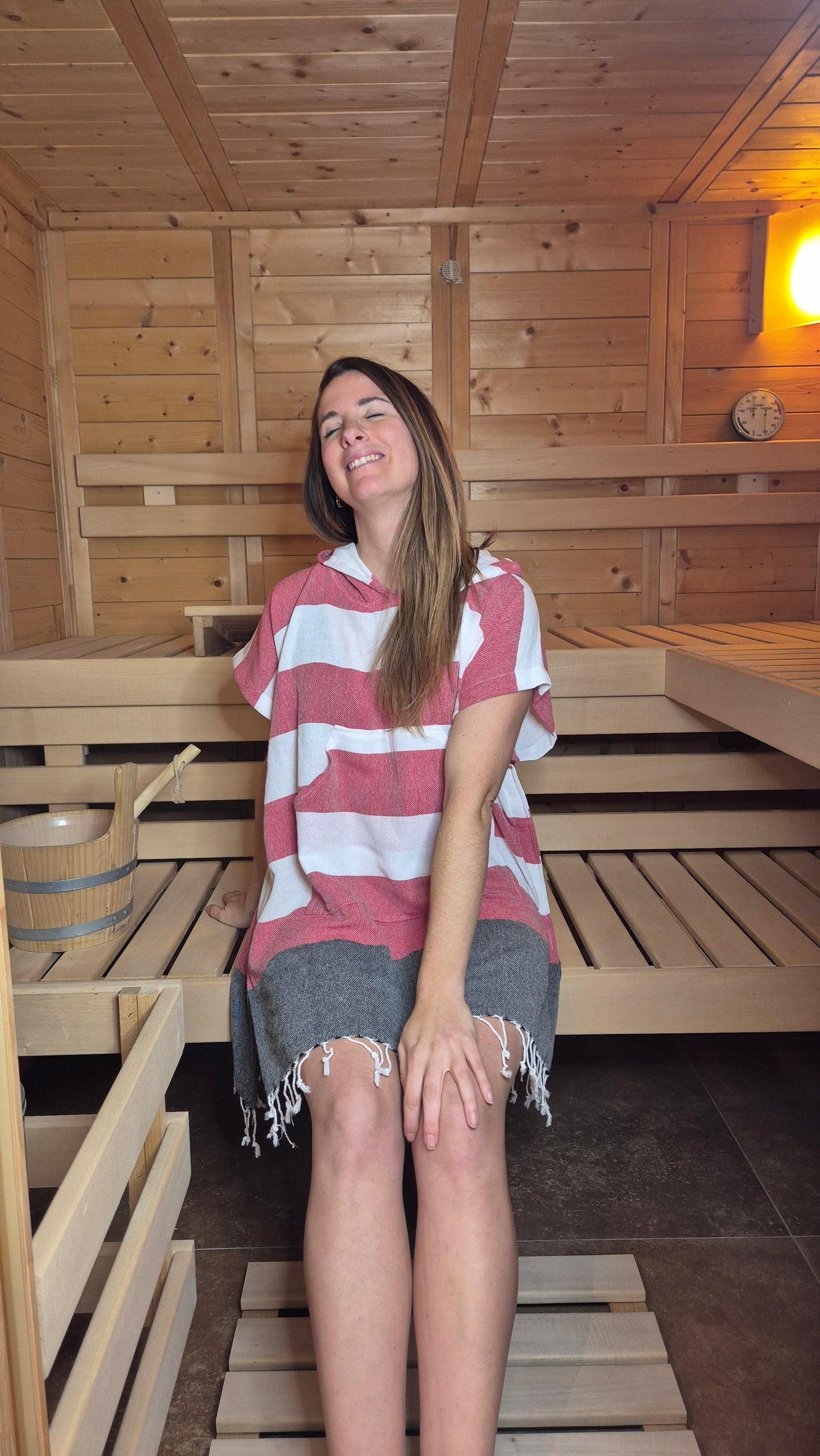 Moti Poncho - Poncho mit Blockstreifen in 3 Farben