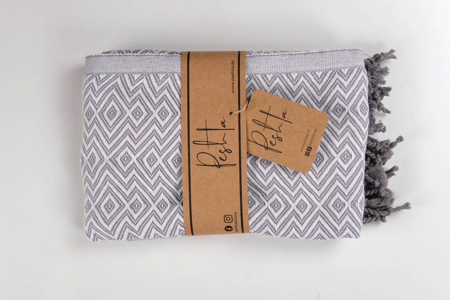 Luahoko - Saunatuch / Strandtuch mit Rauten