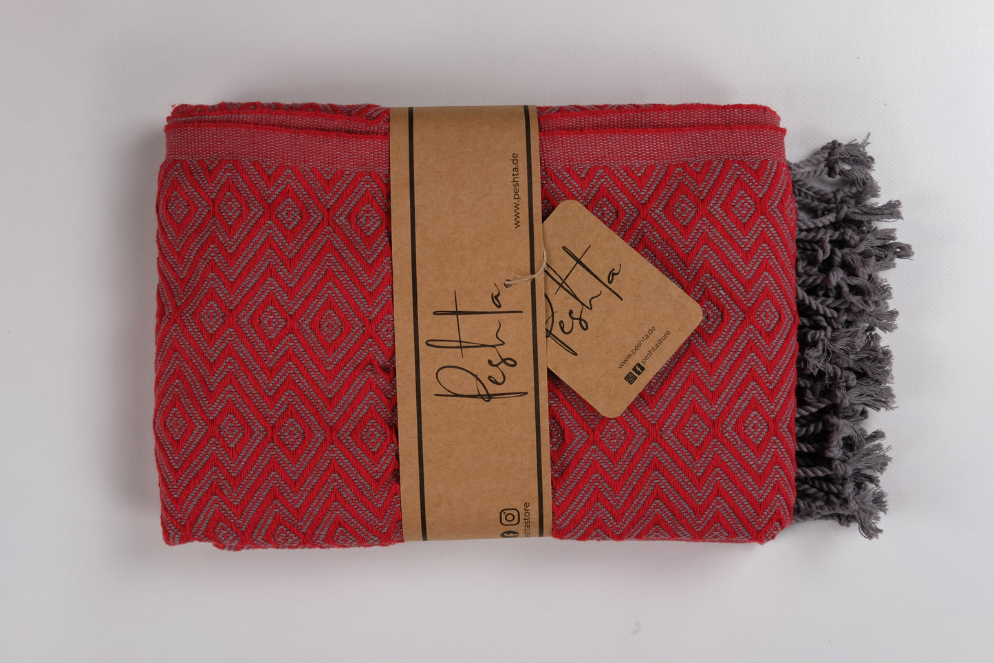 Luahoko - Saunatuch / Strandtuch mit Rauten