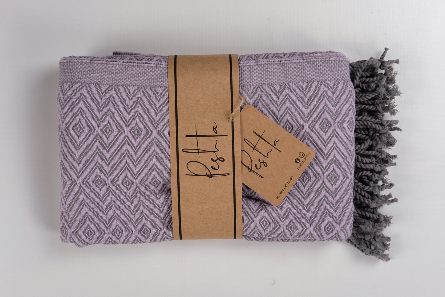 Luahoko - Saunatuch / Strandtuch mit Rauten