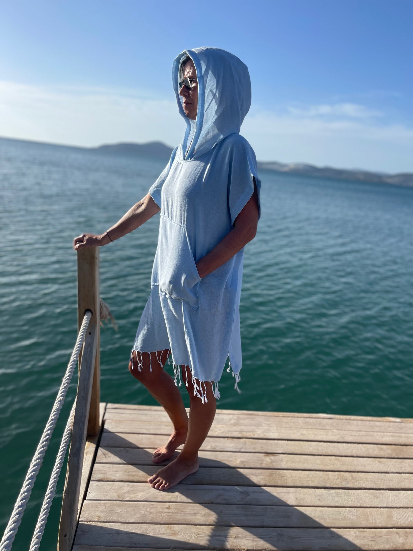 Mira Poncho - Einfarbiges Poncho