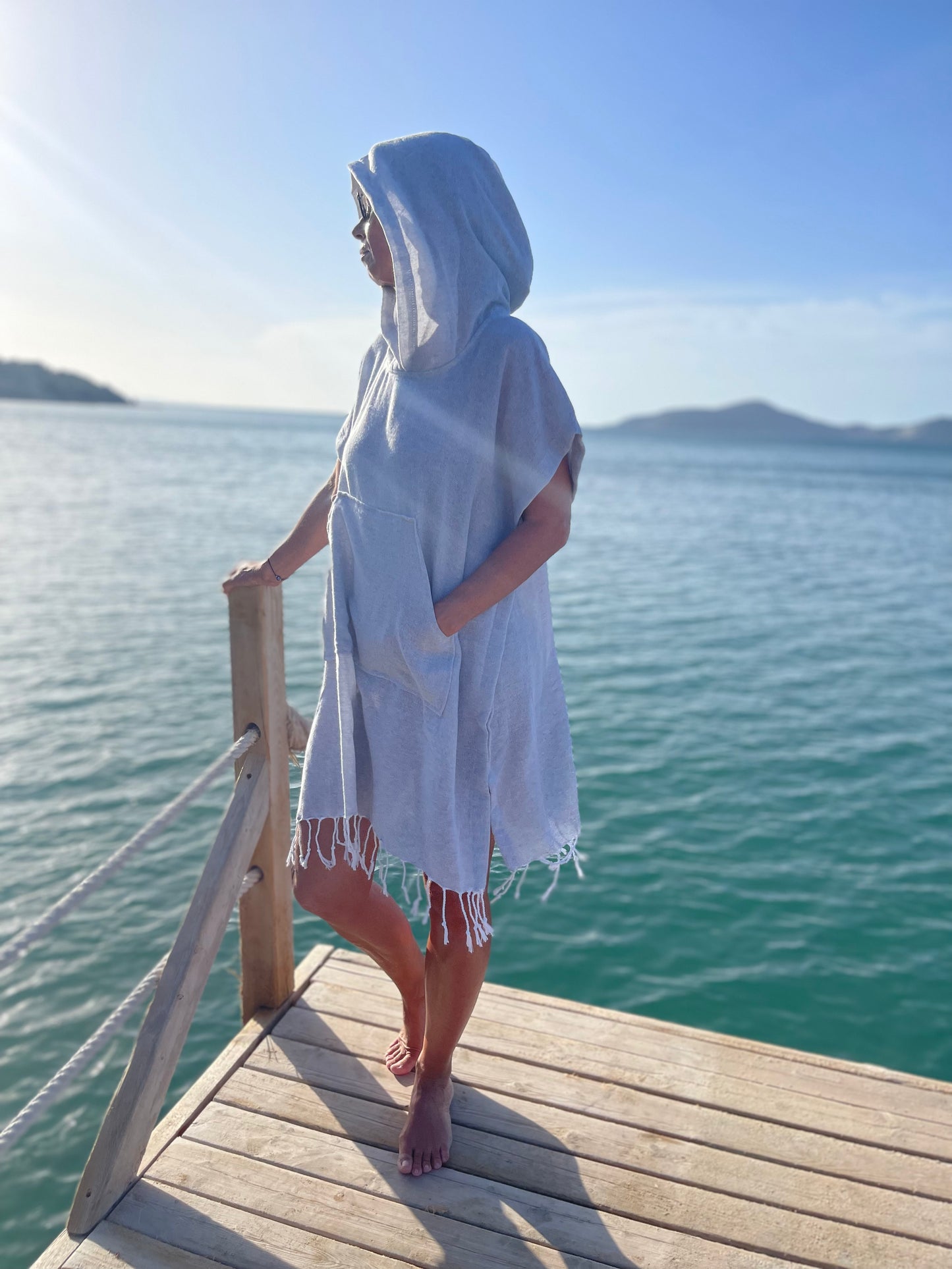 Mira Poncho - Einfarbiges Poncho