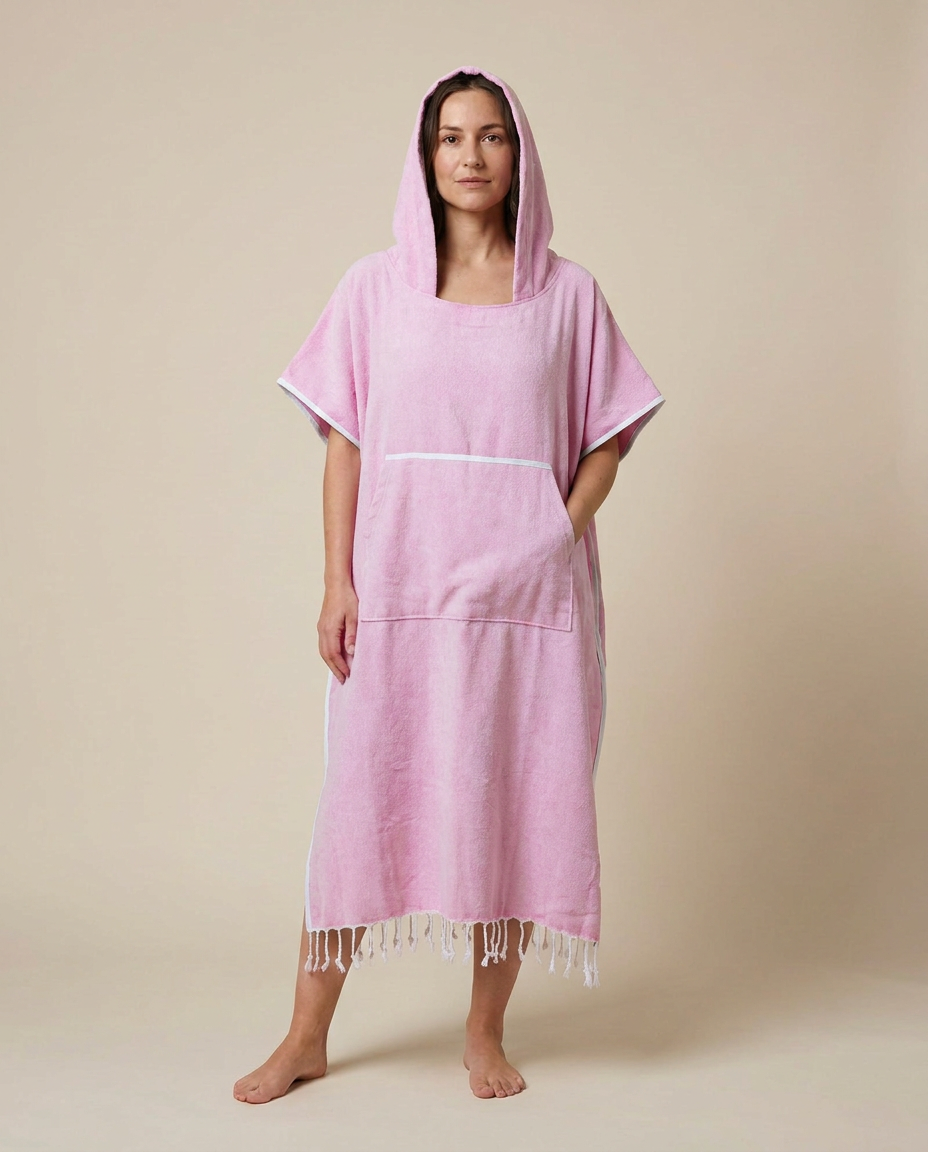 Mira Poncho Set - mit passendem Oversize Sauna-/Strandtuch